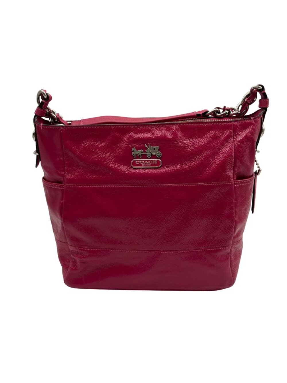 Coach Fuchsia Madison Leather Maggie Shoulder Bag-14118